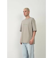 Erkek Baskılı T-Shirt Kısa Kol Bisiklet Yaka Rahat Kalıp Tişört - Boyalı Gri