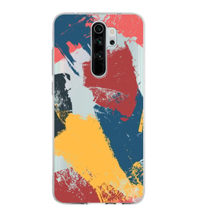 Xiaomi Redmi Note 8 Pro Uyumlu Kapak Brushstroke Tasarımlı Şeffaf Silikon Kılıf