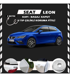 Seat Leon Oto Araç Kapı Koruma Fitili 5metre Parlak Beyaz Renk
