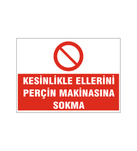Etek ve saçınızı makinadan koruyunuz, isg uyarı levhası
