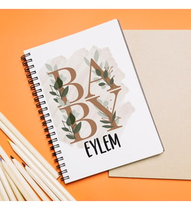 Hoş Geldin Bebek Tasarımlı Defter Kişiye Özel