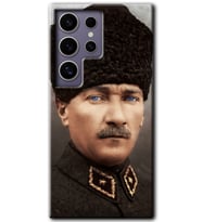 Galaxy S24 Ultra Kılıf HD Desen Baskılı Kılıf - Başkomutan Atatürk