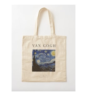 Le Vion Van Gogh Yıldızlı Gece - Ham Bez Omuz Çantası
