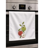 Valerine Life El Kurulama Havlusu 30x50cm Mutfak, Fırın için Pamuklu Emici Elma Dalı