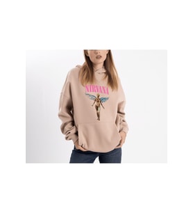 Unisex Oversize Nirvana Kapüşonlu Sweatshirt