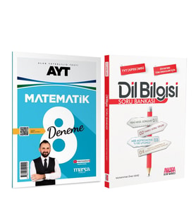 Marka AYT Matematik Tamamı Video Çözümlü 8 Deneme ve AKM Dil Bilgisi Soru Bankası Seti 2 Kitap