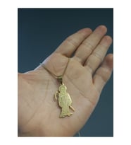 Hip Hop Tarzı Kutsal Ölüm İskelet Gold Renk 316L Paslanmaz Çelik Figür Kolye (Gümüş)