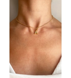 A Harfli Gold Zincir Kolye