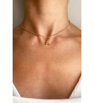 A Harfli Gold Zincir Kolye