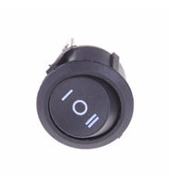 Yuvarlak 3 Pin Anahtar Rocker Switch Mini Buton Siyah 3 Durumlu