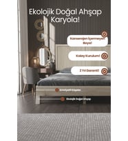 Ebruli̇ Model Dikey Başlıklı Masif Ahşap Karyola Kolay Kurulum Fırınlanmış İthal Sibirya Çamı 180x200 Yatak Uyumlu