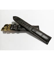 Fado &Hertür Saate &Uygun  Kelebek  Toka  24 MM  koyu kahve kordon   (187 ) altın toka