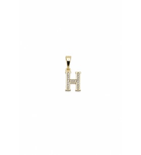 Zirkon Taşlı Gold Renk H Harfi Xuping Kolye Ucu