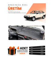 LADA SAMARA KARBİRATÖRLÜ (1984-1999) Uyumlu Torpido Koruma Örtüsü Oto Kılıfı - Siyah Bej