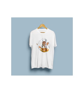 Oversize Aşçı / Şef Baskılı Unisex T-shirt