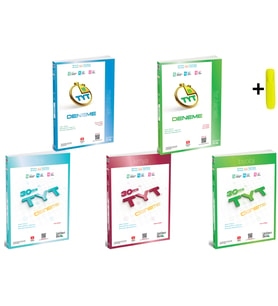 Üç Dört Beş TYT Matematik  Fen Fizik Kimya Biyoloji Deneme 5 Kitap Yeni
