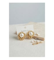 Mey İthalat® 316L Çelik Gold Renk İncili Model Kadın Küpe