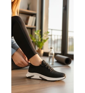 Enoch Kadın Hafif Koşu Ayakkabısı Nefes Alan Triko Örgü Sneaker