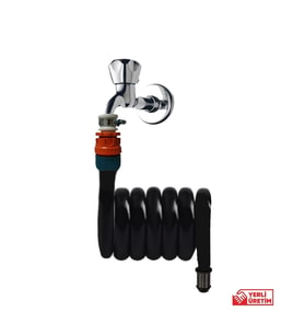 Plasyay Spiral Wc Hortum Matik Rekorlu Set Turuncu 110 Cm (Siyah)