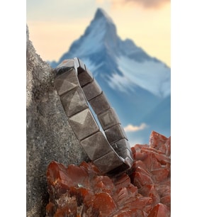 Siver Obsidyen Doğal Taş Parlak Kare Faset Kesim 12x12mm Bileklik