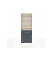 Arges Dolap 4 Raflı 4 Çekmeceli 88x30x243 Aytaşı-Antrasit