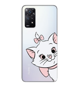 Redmi Note 12 Pro 4G Uyumlu Marie Kedicik Desenli Şeffaf Telefon Kılıfı