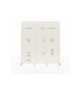 Arges Gardrop 8 Raflı 4 Çekmeceli 3 Askılı 220x30x243 Aytaşı-Aytaşı