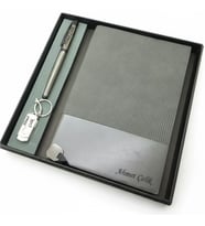 Signator® Codex  N374 Kişiye Özel Defterli Set - İsme Özel Gri Kalem + İsme Özel Gri Defter + İsme Özel 32 GB Usb Bellek  İsme Özel Kutusunda Hediyelik Set (Karışık)