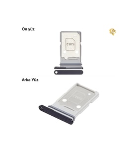 Samsung Z Fold 7 Sim İç Yuvası Çiftli Siyah Çiftli sim yuvası ikili sim tepsisi çiftli sim aparatı dual sim çekmecesi