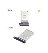 Samsung Z Fold 7 Sim İç Yuvası Çiftli Siyah Çiftli sim yuvası ikili sim tepsisi çiftli sim aparatı dual sim çekmecesi