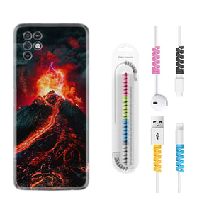 INFINIX Note 11 Pro Note 10 Hot 9 Play Kılıf Kablo Koruma Spiral Silikon Yanardağ 1611