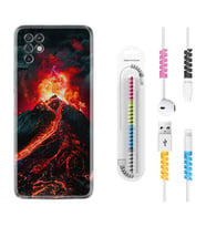 INFINIX Note 11 Pro Note 10 Hot 9 Play Kılıf Kablo Koruma Spiral Silikon Yanardağ 1611
