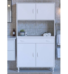 Eliusta Lora Beyaz Dolap 95 cm Genişliği ve 173 cm Yüksekliği İle Dikey Depolama Ünitesi 95x173x32,5 cm