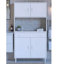 Eliusta Lora Beyaz Dolap 95 cm Genişliği ve 173 cm Yüksekliği İle Dikey Depolama Ünitesi 95x173x32,5 cm