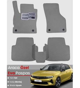 OPEL ASTRA L BENZİNLİ (2022-2025) Uyumlu EVA Paspas Tam Set–Araca Özel,Kolay Montaj