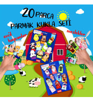 2 Set - 20 Parça Tox Evcil Hayvanlar ve Meslekler Parmak Kukla T771 T762