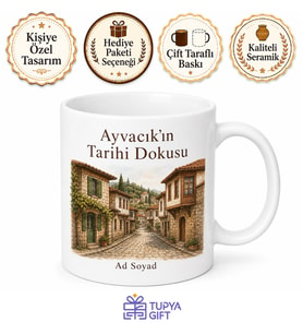 Ayvacık'ın Tarihi Dokusu Çanakkale Hatırası Kupa Bardak Hediye