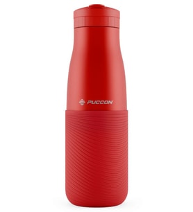 Puccon Kırmızı 500 ml Paslanmaz Çelik Termos - Silikon Kaplı (Dalga) Okul, Günlük, Kamp - 50019