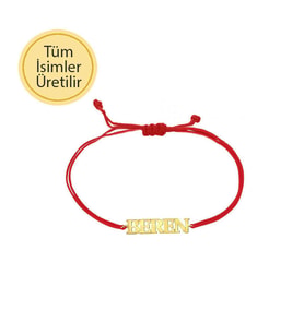 14 Ayar Altın İsimli İpli Bileklik