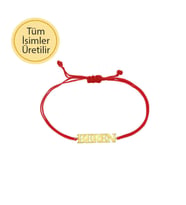14 Ayar Altın İsimli İpli Bileklik
