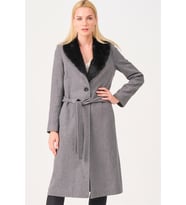 Z6671 DEWBERRY BAYAN PALTO-GRİ