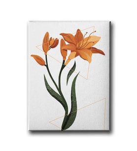 Turuncu Çiçek Canvas Tablo MİND233