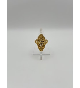 Arnes Jewelry Çelik 22 Ayar Altın Kaplama Ayarlanabilir Yüzük (Gold)