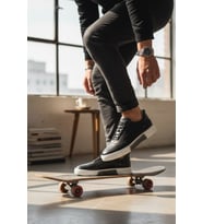 Enoch Hakiki Deri Sportif Tasarım Bağcıklı Erkek Sneaker Comfort Taban