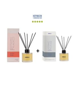 Karpuz Mango Dynamic Place + Sümbül Amber Iconic Place Dekoratif Ortam Kokusu 120 ml - Bambu Çubuklu (Standart)
