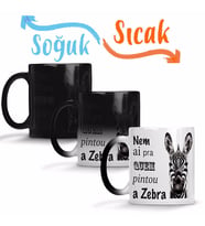 Deu Zebra Sihirli Kupa Bardak Porselen