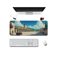 SonicTouch Klavye Mousepad 40x90cm Dikişsiz Pürüzsüz Sıvı Geçirmez Kaymaz Taban Dağ Kasabası