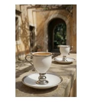 PRUNE SILVER 2 Lİ KAHVE FİNCAN TAKIMI MSKF507