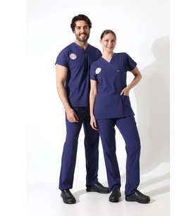 BFLEX UNİSEX LİKRALI YARASA KOL TAKIM PATROİT BLUE HEMŞİRE