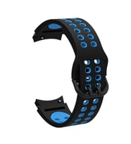 Samsung Galaxy Watch 4 40mm 20mm Uyumlu Kordon Silikon Esnek Yumuşak Delikli Spor KRD-02 Kayış